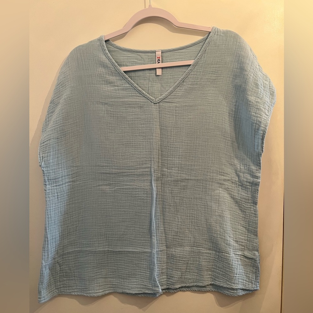 2Hearts Gauze Set in Light Blue. Size M/L